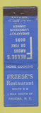 Matchbook Cover - Freese's Restaurant Ravena NY WEAR