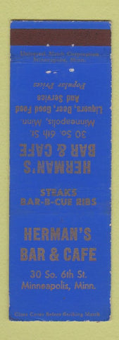 Matchbook Cover - Herman's Bar Cafe Minneapolis MN