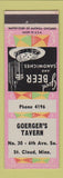Matchbook Cover - George's Tavern St Cloud MN
