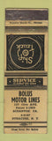 Matchbook Cover - Bolus Motor Lines Scranton PA Syracuse NY trucking WEAR