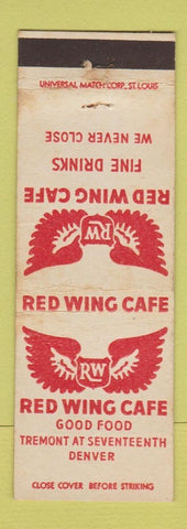 Matchbook Cover - Red Wing Cafe Denver Colorado