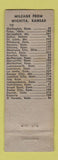 Matchbook Cover - Jennings Snider Mobil oil gas Wichita KS WORN