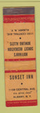 Matchbook Cover - Sunset Inn Albany NY bowling  WORN