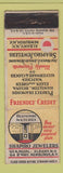 Matchbook Cover - Shapiro Jewelery Newburgh Albany NY