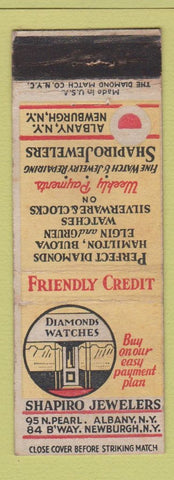 Matchbook Cover - Shapiro Jewelery Newburgh Albany NY