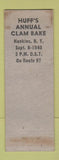 Matchbook Cover - Delaware Valley Inn Hankins NY girlie WEAR Huff's Clam Bake