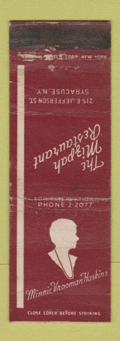 Matchbook Cover - Mizpah Restaurant Syracuse NY WORN