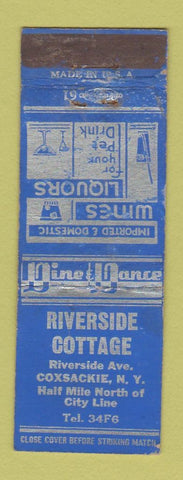 Matchbook Cover - Riverside Cottage Coxsackie NY WORN
