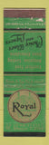 Matchbook Cover - Royal Restaurant New York City? WORN