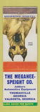 Matchbook Cover - Megahee Speight Auto Parts Thomasville Valdosta GA Great Dane