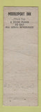 Matchbook Cover - Middleport Inn ADVANCE WORN