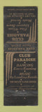 Matchbook Cover - Club Paradise WORN