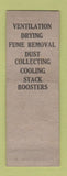 Matchbook Cover - Robinson Fans Zelienople PA WEAR