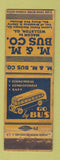 Matchbook Cover - M&M Bus Company Wellston GA WORN