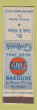 Matchbook Cover - Gulf oil gas Mrs. Emily Wilson Boiling Springs PA