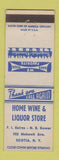 Matchbook Cover - Home Wine Liquor Store Scotia NY