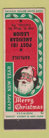 Matchbook Cover - American Legion Carlisle PA Christmas