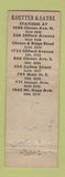 Matchbook Cover - Wolf's Head Oil Koetter gas Rochester NY Federal Hood Tires
