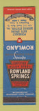 Matchbook Cover - Perreault Auto Spring Service Waterbury CT Rowland
