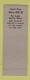 Matchbook Cover - Windshield Glass Works New Orleans LA auto glass