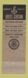 Matchbook Cover - Hotel Gibson Cincinnati OH