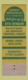 Matchbook Cover - Frank & Lesswing Optical Buffalo NY WEAR