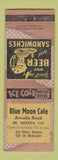 Matchbook Cover - Blue Moon Cafe Arvada Colorado? Low phone # WEAR