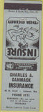 Matchbook Cover - Cammack Insurance Lebanon OR girlie