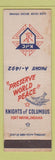 Matchbook Cover - Knights of Columbus Fort Wayne IN WEAR