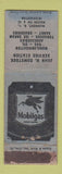 Matchbook Cover - Mobil oil gas John Comstock Glenmont NY POOR