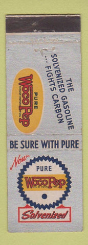 Matchbook Cover - Pure Woco Pep oil gas