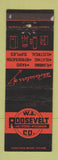 Matchbook Cover - Roosevelt Plumbing Heating Radio Electrical La Crosse WI WEAR