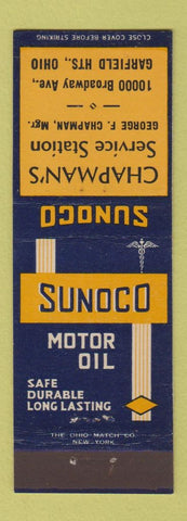 Matchbook Cover - Sunoco oil gas Chapman's Garfield Heights OH