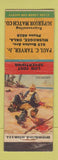 Matchbook Cover - Paul Taver Superior Match Muskogee OK WEAR