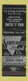 Matchbook Cover - Ora Cline Superior Match Newark OH low phone # WEAR