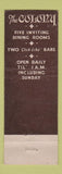 Matchbook Cover - Colony Restaurant Cincinnati OH