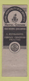Matchbook Cover - Hotel Gibson Cincinnati OH
