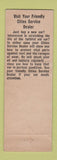 Matchbook Cover - Cities oil gas Hank's North Troy NY WEAR