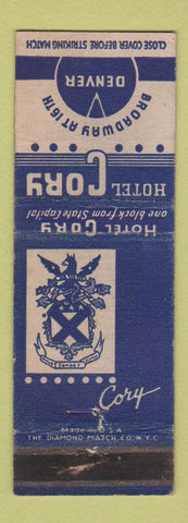 Matchbook Cover - Hotel Cory Denver Colorado WEAR