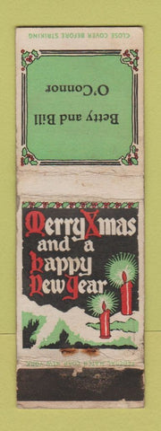 Matchbook Cover - Betty and Bill O'Connor Federal Christmas WEAR