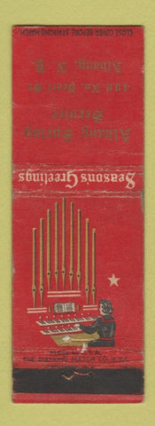 Matchbook Cover - Albany Spring Service NY Christmas WEAR