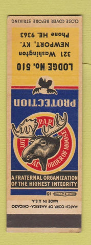 Matchbook Cover - Moose Lodge Newport KY SAMPLE