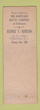 Matchbook Cover - Maryland Match Company George Morgan Coxsackie NY WEAR