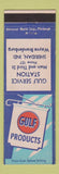 Matchbook Cover - Gulf oil gas Sheridan IN low phone # Wayne Brandenburg