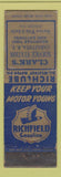 Matchbook Cover - Richfield oil gas Clark's Canastota NY WEAR