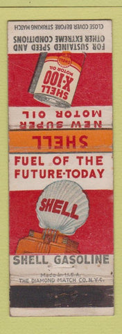 Matchbook Cover - Shell oil gas X100
