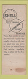 Matchbook Cover - Shell oil gas X100