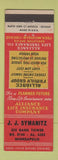 Matchbook Cover - JJ Symanitz Minneapolis MN Alliance Insurance