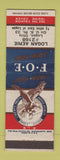 Matchbook Cover - Eagles Club Logan OH