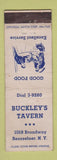 Matchbook Cover - Buckley's Tavern Rensselaer NY UNIVERSAL #1